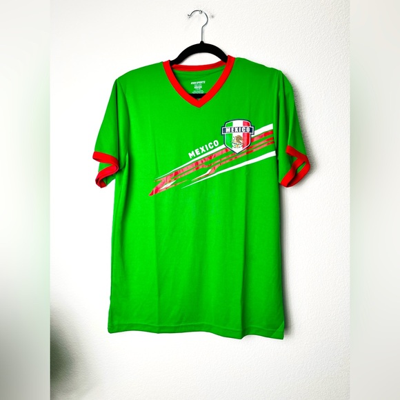 Icon Sports Youth Size 8-10 18-20 Mexico Short Sleeve Jersey Green W/ Red. New - Picture 1 of 12